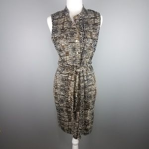 Calvin Klein Animal Print Sleeveless Dress Sz 10 P